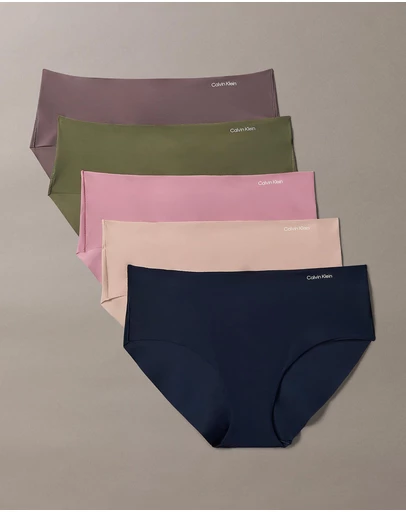 Calvin Klein - 5-Pack Invisibles Microfiber Stretch Hipster Briefs