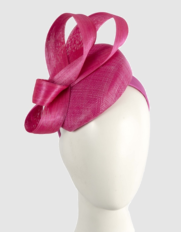 Max Alexander - Fuchsia Pillbox Racing Fascinator