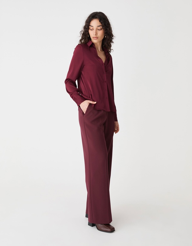 Forcast - Lila V-neck Satin Blouse