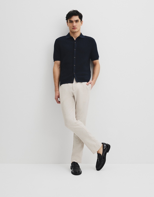 Country Road - Cotton Short Sleeve Textured Knit Shirt