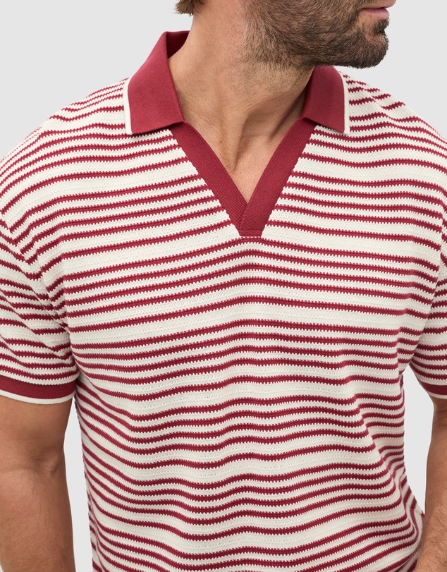 Seed Heritage - Stripe V Neck Polo