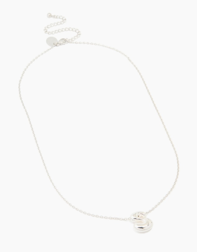 Lovisa - Waterproof Stainless Steel Large Bubble Letter S Necklace