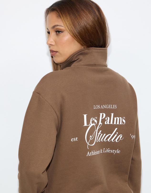 Dazie - Les Palms Quarter Zip Jumper