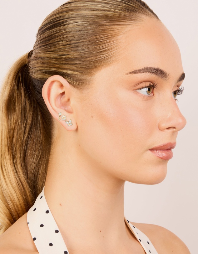 Lovisa - Waterproof Gold Plated Stainless Steel Cubic Zirconia Garden Party Earrings 3-Pack