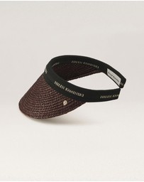 Helen Kaminski - Bianca 8 Raffia Logo Visor