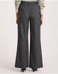 David Lawrence - Domini Pinstripe Wide Leg Pants