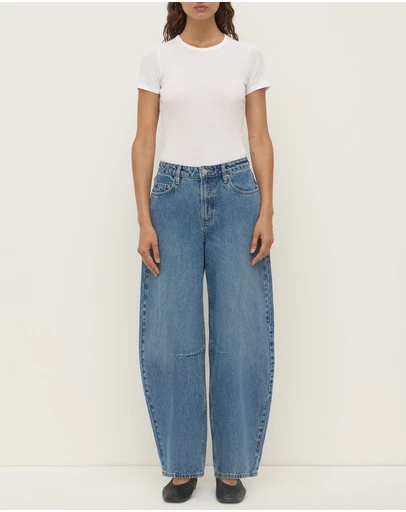 Assembly Label - High Rise Barrel Jeans
