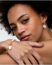 Dower & Hall - Women's Timeless Keshi Pearl Chain Bracelet In Gold Vermeil