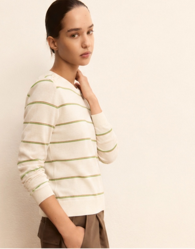 Emme | Max Mara Group - Multicolour Striped Cotton Blend Knit Sweater