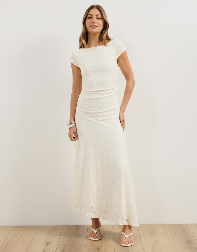 Atmos&Here - Bridget Stretch Geo Lace Midi Dress