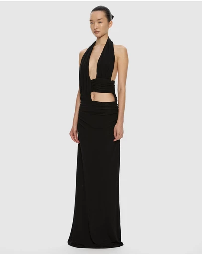 Christopher Esber - Draped Cummerbund Jersey Dress