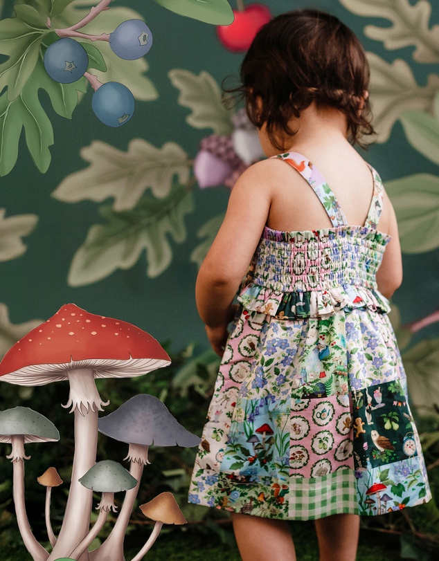 Fleur Harris - 'The Magic Faraway Tree' Pretty Patchwork Dress Baby in Patchwork