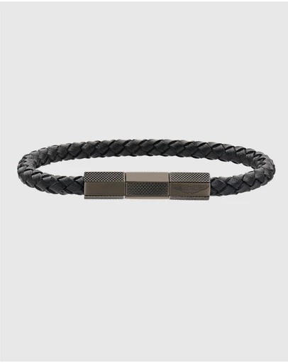 Aston Martin - TKS Gun and Black Braided Leather Bracelet