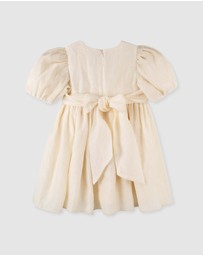 Designer Kidz - Noa Puff Sleeve Bow Back Dress