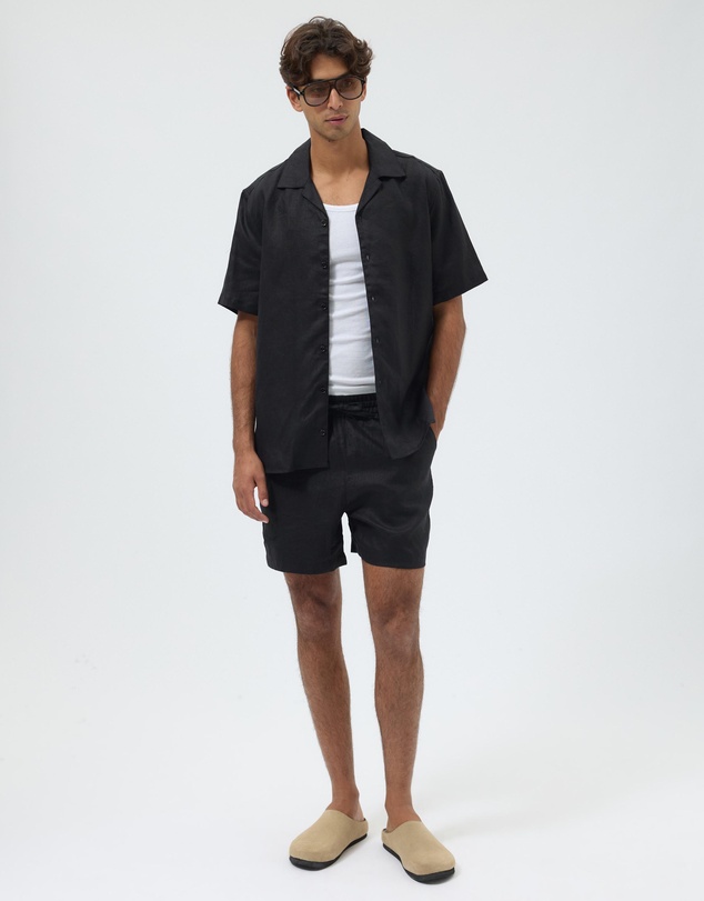 AERE - Euro Resort Linen Camp Collar Shirt