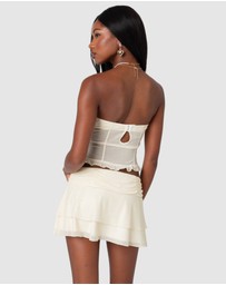 EDIKTED - Jojo Strapless Sheer Mesh Corset