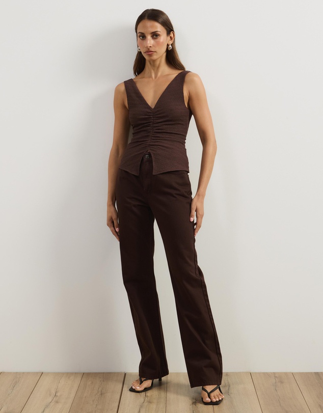 Atmos&Here - Alba Textured Ruched Top