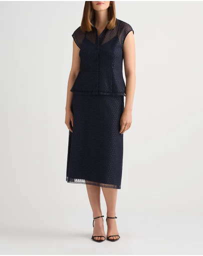 David Lawrence - Rosette Lace Top