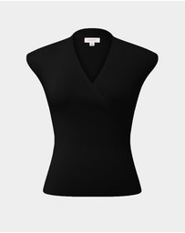 Forcast - Ani Wrap Knit Top