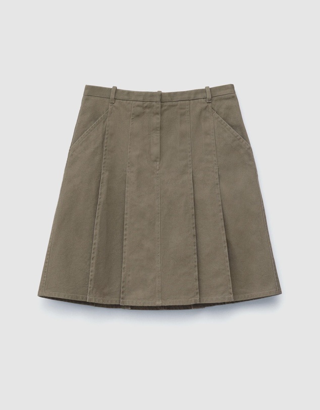 & Other Stories - Pleated Cotton Midi Skirt