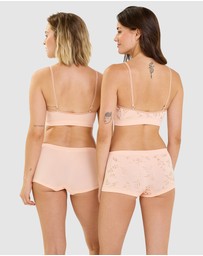 Billet Doux - Zen Anniversaire Crop Top Style Wirefree Bralette - 2 Pack