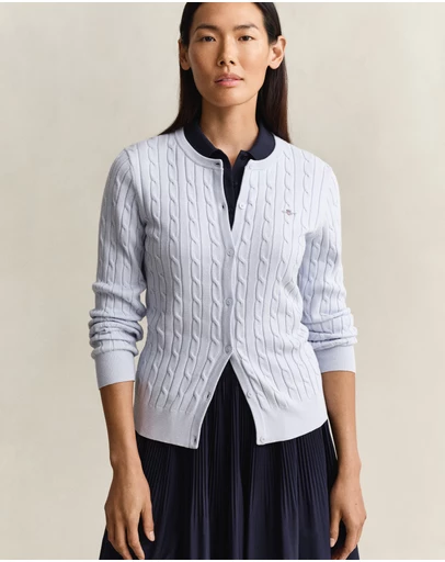 Gant - Stretch Cotton Cable Knit Cardigan