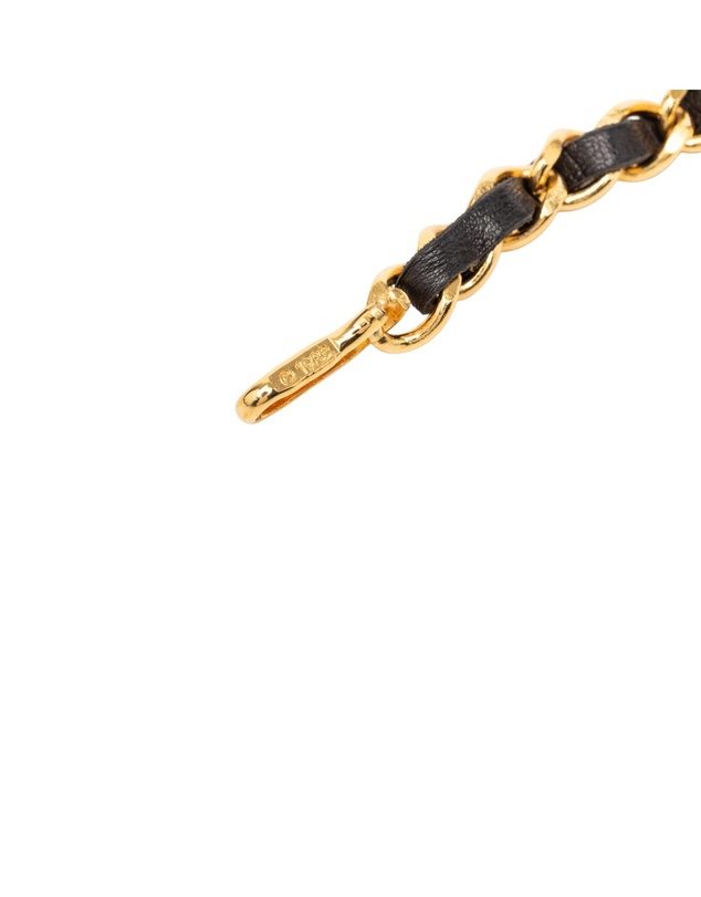 Pre-Loved by Azura Reborn - Pre-Loved Gold Plated Leather Woven Medallion Chain Belt