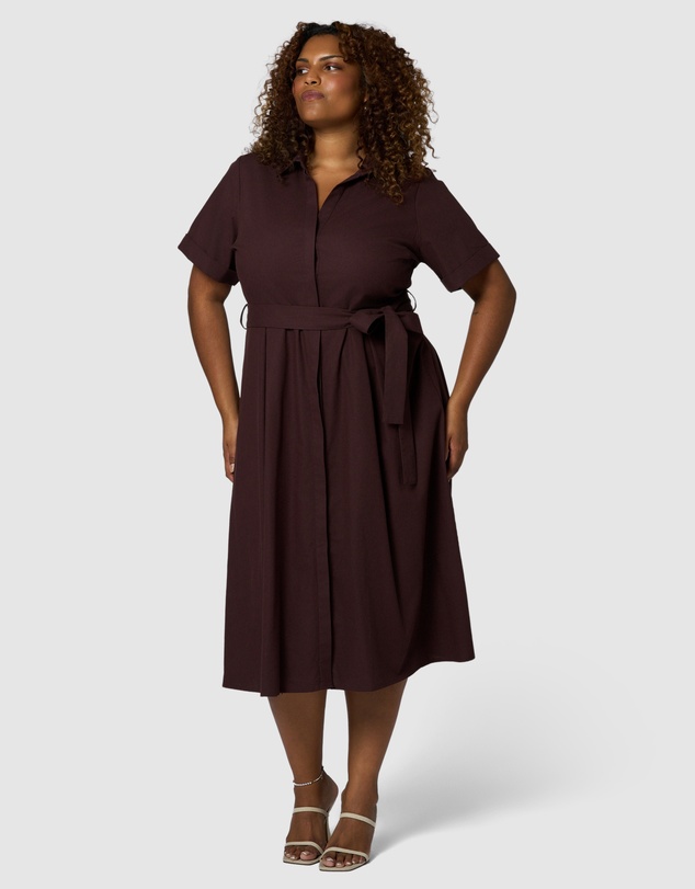 Something 4 Olivia - Orla Midi Linen Shirt Dress