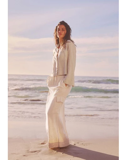 NEXT - Column Midi Skirt with Linen