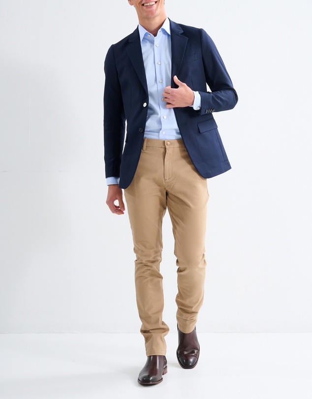 3 Wise Men - 3 Wise Men Huxton Cotton Blazer - Navy