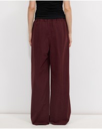 Calli - Matt Cotton Twill Pants