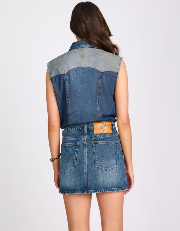 ONE TEASPOON - Sloane Mini Denim Dress - Phoenix Blue
