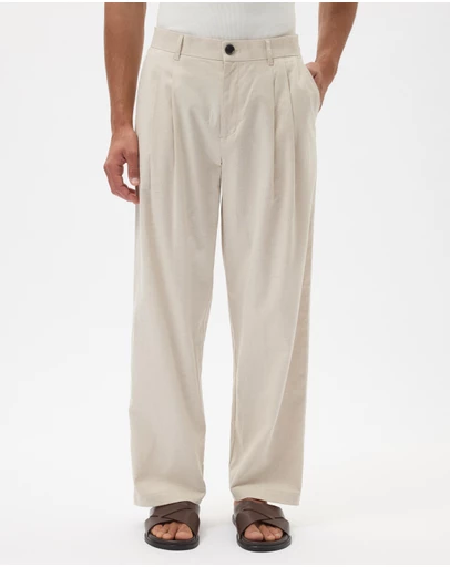 AERE - Leon Relaxed Pleated Pants
