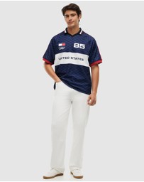 Tommy Hilfiger - Geometric Flag Print SS Rugby Shirt