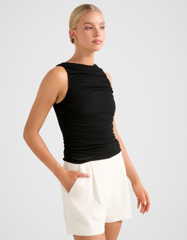 Forever New - Pippa Ruched Boat Neck Top