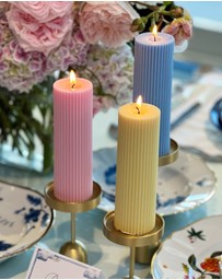 XRJ Celebrations - Pillar Pastel Blue Candle