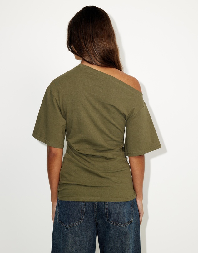 Dazie - Hazel Ruched Jersey Short Sleeve Top