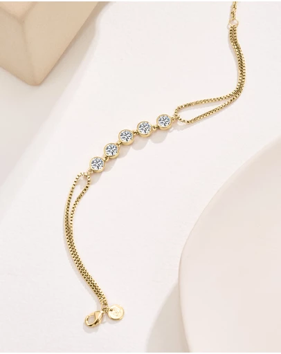 Mestige - Payton Bracelet embellished with crystals by Swarovski® - 18K Gold Plated