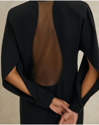 REISS - ATELIER Lula Crepe Sheer-Back Mini Dress