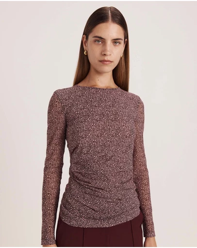 SABA - Ohio High Neck Long Sleeve Mesh Top