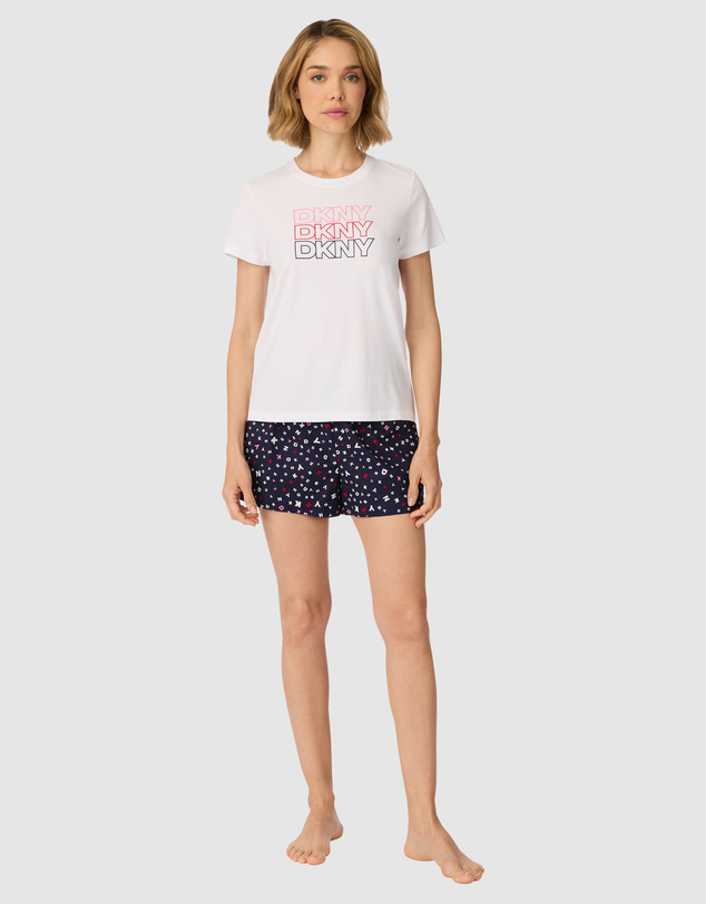 DKNY - Cotton Short Sleeve T-Shirt & Shorts Pyjama Set
