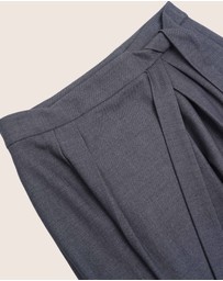 IDA+S - Amira Wool Asymmetrical Pleated Trousers