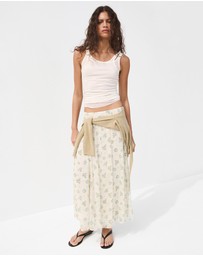 M.N.G - Godet Flower Skirt