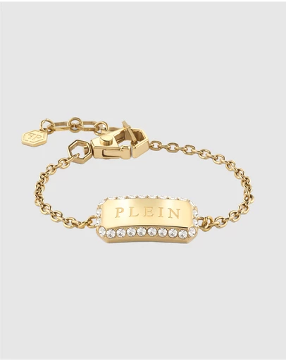 Philipp Plein - PLEIN CRYSTAL TAG IP Yellow Gold Crystals Bracelet