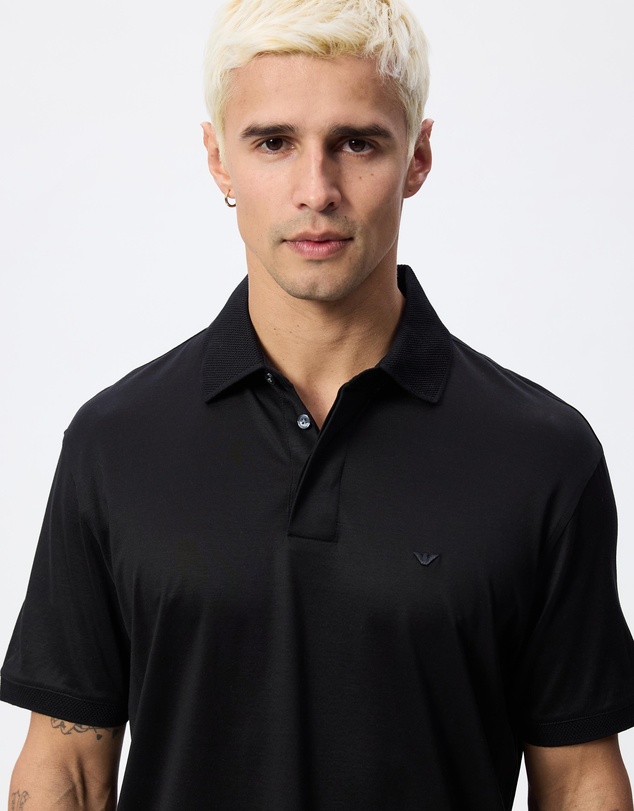 Emporio Armani - Rounded Micro Eagle Polo Shirt