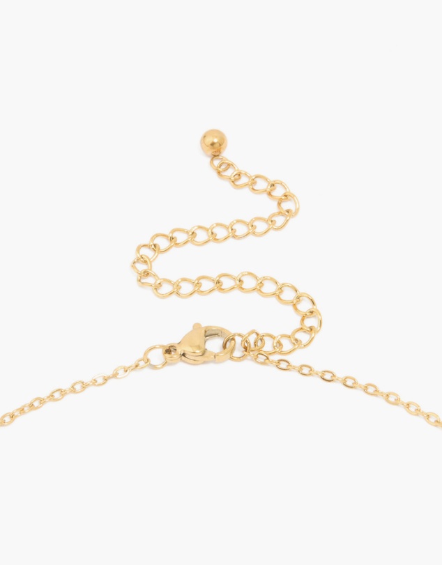 Lovisa - Waterproof Gold Plated Stainless Steel Mini Bubble Letter A Necklace