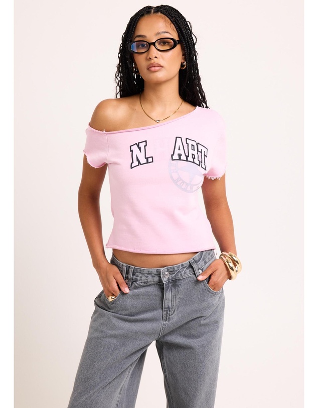 Neon Hart - College One Shoulder Top