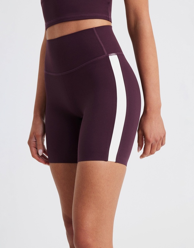 Upstate - Air Sculpt Stripe Bike Short - Merlot