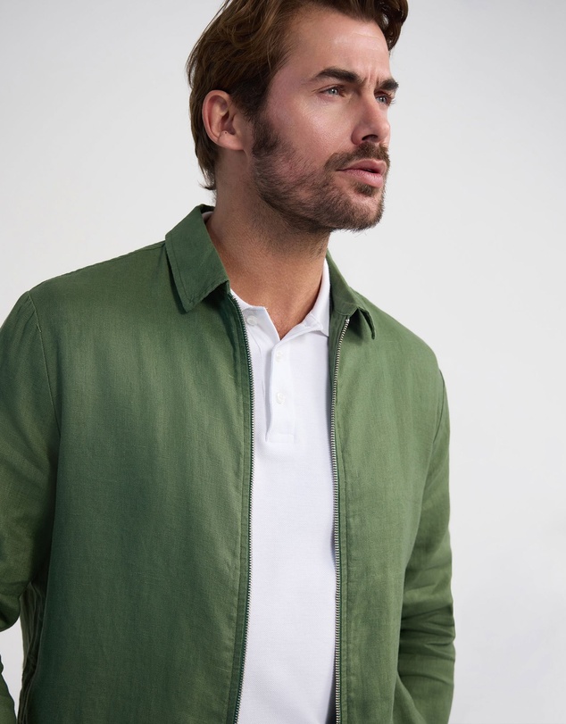 Oxford - Adem French Linen Zip Bomber