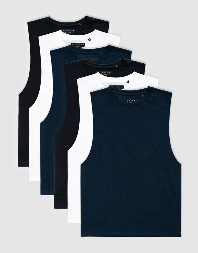 Xander - 6-Pack Blanc Tank